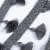 Тасьма пензлик жаккард еллі темно сіра 65 мм