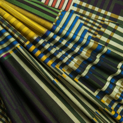 Тканин стрейч - Трикотаж Samanthaj принт