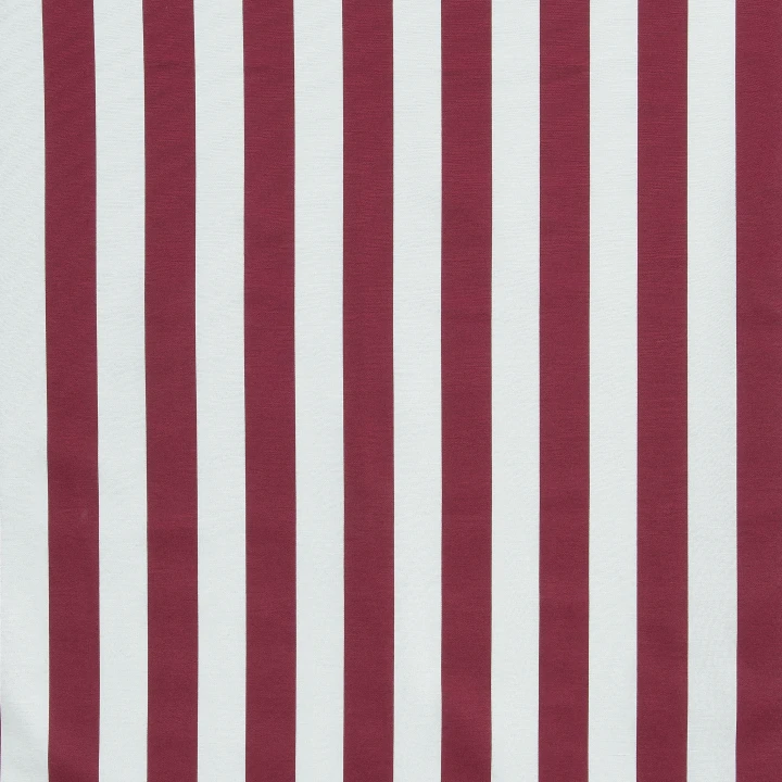 Декоративная ткань лонета Полоса лесная ягода, молочный