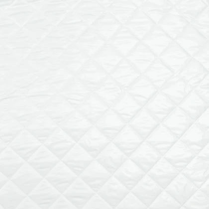 Тканини тк outlet тканини - Плащова Марі стьобана з синтепоном 100г/м 7см*7см біла 2