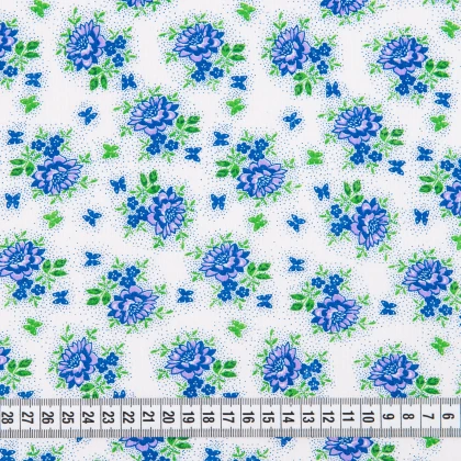 Тканин ткани фабрики тк-чернигов - Ситец 67-ТКЧ цветы фиолетовый 3