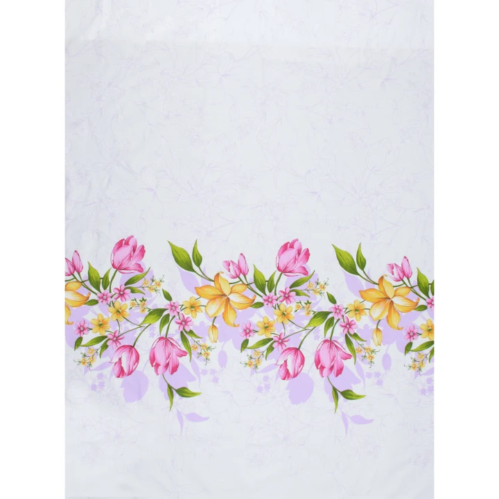Бязь набивна голд  DW тюльпани рожеві