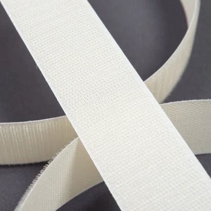 Липучка Велкро пришивная жесткая часть молочная 40мм/25м