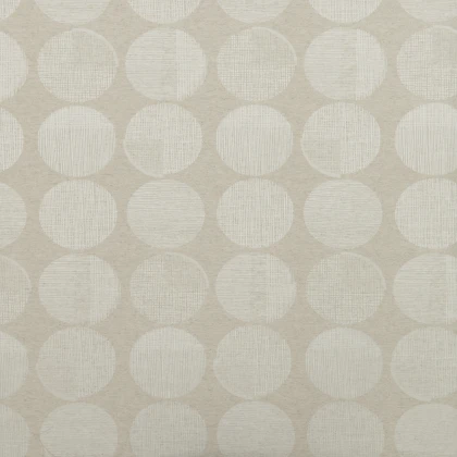 Тканин тк outlet ткани - Скатертная ткань жаккард Арлес круги цвет льна 2