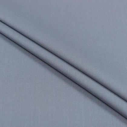 Тканин для брюк - Костюмная HIGH GABARDIN серо-голубая
