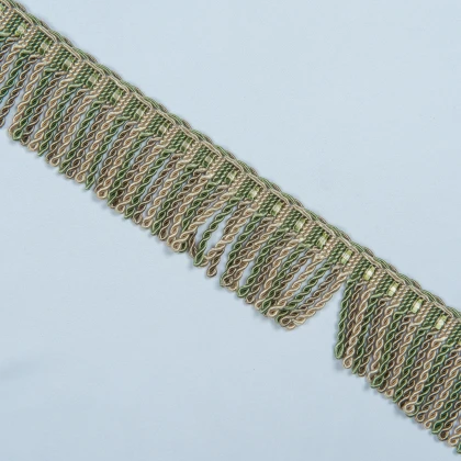 Тканини тк outlet фурнітура - Бахрома Імеджен спіраль нефрит 2