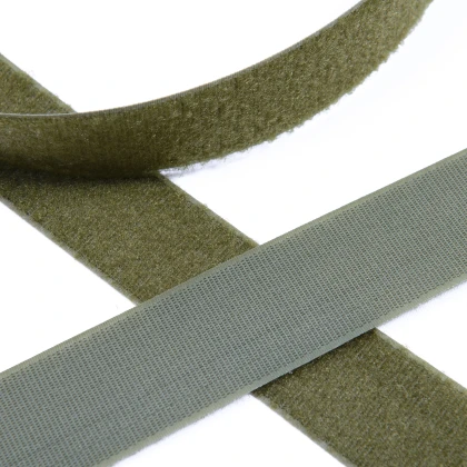 Тканини фурнітура і аксесуари для одягу - Липучка Велкро пришивна м'яка частина колір світлий хакі 40мм/25м 3