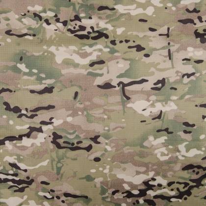 Тканин ненатуральные ткани - Ткань плащевая рип-стоп  DWR FR PU камуфляжная мультикам 2