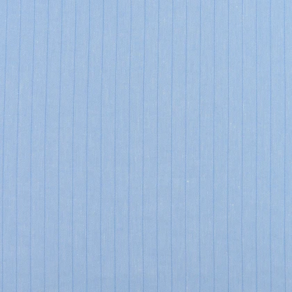 Тканин актуальные цвета по pantone (пантон) - Полулен костюмный голубой в полоску 2
