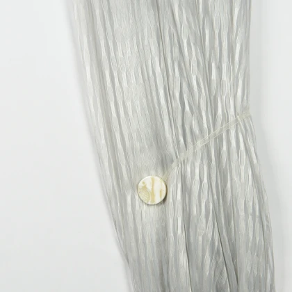 Тканин фурнитура для декора - Магнитный подхват Танго на тесьме бежевый d 40мм 2