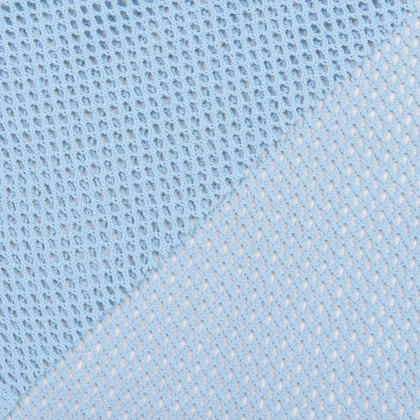Тканин актуальные цвета по pantone (пантон) - Трикотаж ажур сетка Годо голубая 4