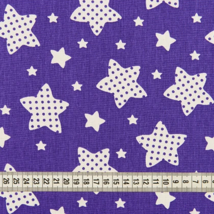 Тканин ткани фабрики тк-чернигов - Бязь набивная звезды фиолетовый 3