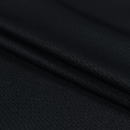 Тканин хлопок смесовой - Саржа DARK NAVY черно-синий