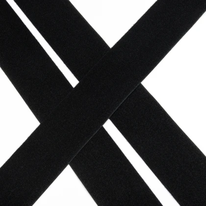 Тканини фурнітура і аксесуари для одягу - Липучка Велкро пришивна м'яка частина чорна 100мм/25 м 2