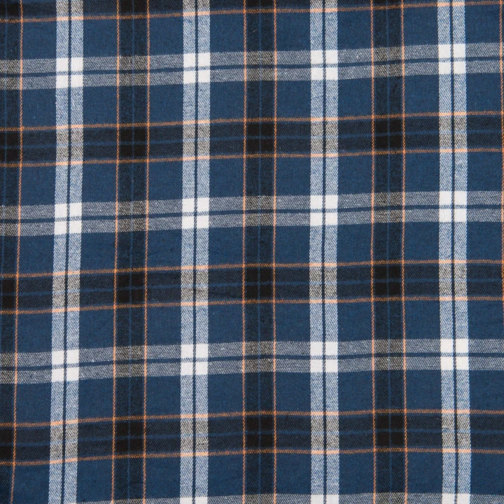Сорочкова фланель у клітинку синя