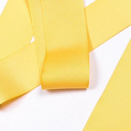 Тканини фурнітура і аксесуари для одягу - Репсова стрічка Грогрен колір соняшник 41 мм /20 м