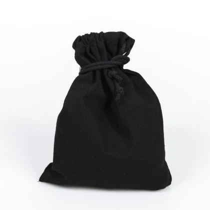 Тканини екосумка - Мішечок TaKa Sumka саржа колір чорний 18х26
