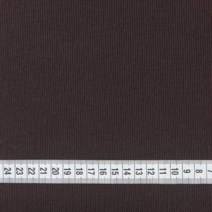Тканин хлопок смесовой - Рибана 60см*2 темно-коричневая 3