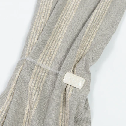 Тканини тк outlet фурнітура - Магнітний підхват Танго на тасьмі бежевий уп.2 шт 55х40 мм