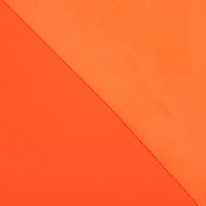 Тканини ненатуральні тканини - Тканина плащова SOFTSHELL на флісі колір помаранчевий-люмінісцентний 4