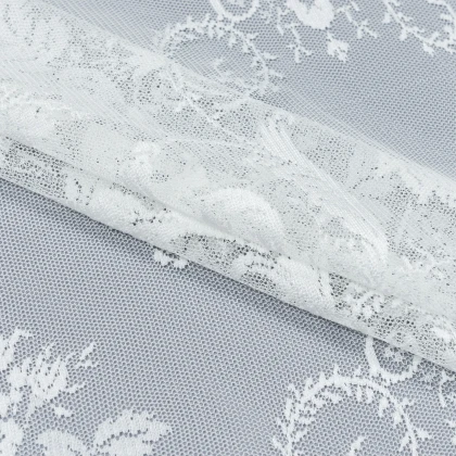 Тканини ненатуральні тканини - Тюль гіпюр Естера молочний 300±2/270 см (157082) 4