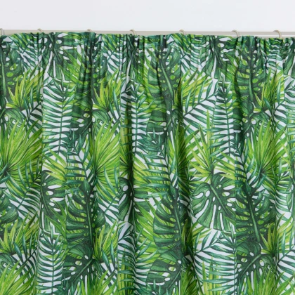 Тканини готові вироби - Штора лонета Пальмове листя, фон молочний 135±3/270 см (171286) 2