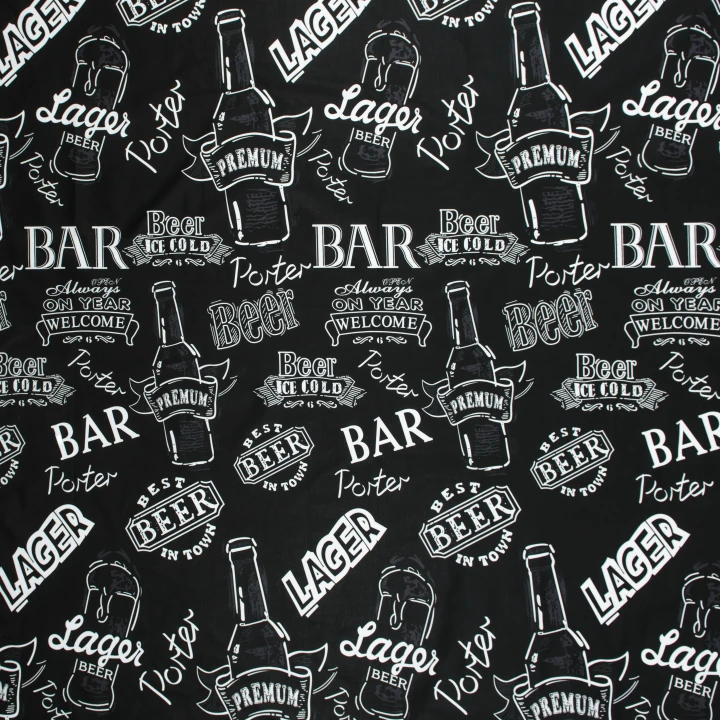 Бязь набивна ГОЛД DW Bar//Beer