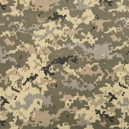 Тканини ненатуральні тканини - Оксфорд-135 PU  камуфльований піксель ММ-14 2