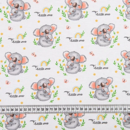 Тканини бавовна 100% - Фланель білоземельна дитяча коала 3