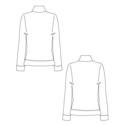 Тканини викрійки/лекала - Викрійка Гольф-01 розмір XS, S, М, L, XL, XXL, XXXL, XXXXL 2