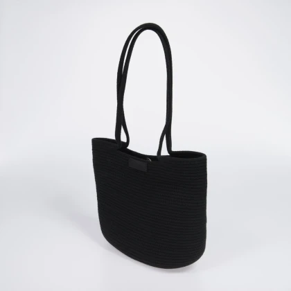 Тканин taka sumka - Сумка с шнура Knot Bag средняя черная  М