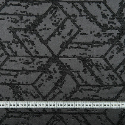 Тканини ненатуральні тканини - Жаккард Еврика геометрія колір графіт 3