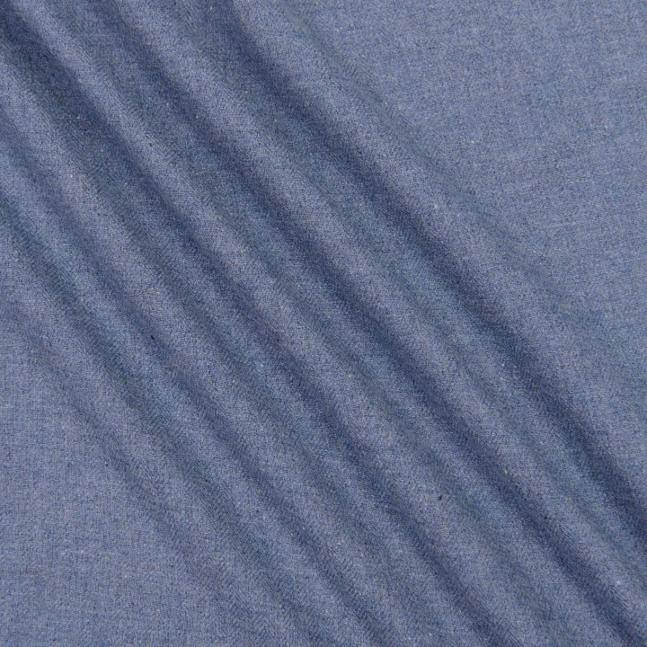 Сорочкова  фланель ялинка меланж темно-блакитна