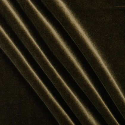 Тканин хлопок 100% - Костюмный бархат хаки 2