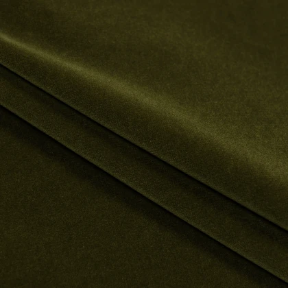 Тканин хлопок 100% - Велюр Хайленд т. оливковый СТОК