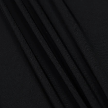 Тканини стрейч - Трикотаж дайвінг чорний 2
