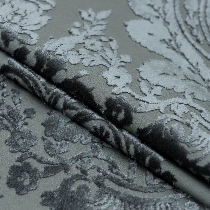 Тканин тк outlet ткани - Велюр жаккард Виченца серый