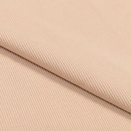 Тканини стрейч - Рібана до футеру 2х-нитки  бежева 60см*2