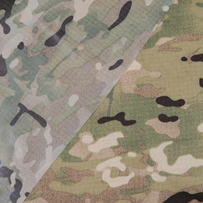 Тканин ненатуральные ткани - Ткань плащевая рип-стоп  DWR FR PU камуфляжная мультикам 4