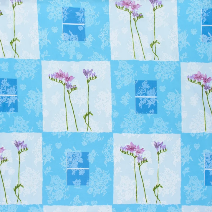 Бязь набивна ГОЛД HT блакитна