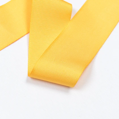 Тканини фурнітура і аксесуари для одягу - Репсова стрічка Грогрен жовта 41 мм /20 м
